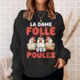 La Dame Folle Des Poules Amoureux Éleveur Ferme Sweater e Cadeaux pour elle