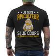 Abeille Je Cours Tu Devrais Le Faire Aussi Drôle Apiculteur T-shirt imprimé au dos