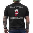 Bandera Retro Maniitsoq De Groenlandia Envejecida Camiseta Hombre Estampado Espalda