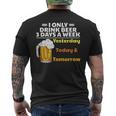 Buveur De Bière Drôle Je Ne Bois De La Bière Que 3 Jours Paremaine T-shirt imprimé au dos