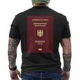 Deutscher Pass Reisepass Passport Kultur Reisen Deutschland T-Shirt mit Rückendruck