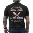 Fleischer Metzgerchlachtenchlachter Geschenk T-Shirt mit Rückendruck