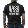 Hass Ist Keine Meinung Anti-Rassismus T-Shirt mit Rückendruck