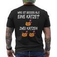Was Ist Besser Als Eine Katze Katzenpruch Geschenk T-Shirt mit Rückendruck