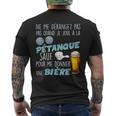 La Pétanque Et La Bière Priorités Claires Humour Papa Papy T-shirt imprimé au dos