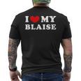 I Love My Blaise J'aime Mon Blaise T-shirt imprimé au dos