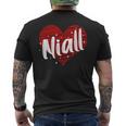 Lustiger Personalisierter Name Niall Herz I Love Niall Meme T-Shirt mit Rückendruck
