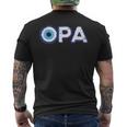 Opa Occhio Greco Papà Nonno Festa Del Papà Maglia A Manica T-shirt da uomo con stampa posteriore
