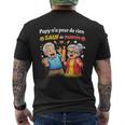 Papy A Peur De Rien Mamie Cadeau Grand Père Idée Parent T-shirt imprimé au dos