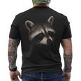 Portrait Réaliste De Raton Laveur Pour Amoureux De La Nature T-shirt imprimé au dos