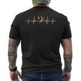 Retro Bassschlüssel Herzschlag Bass Notenschlüssel Bassist T-Shirt mit Rückendruck