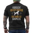 Vorsichtor Dem Frauchen Hundpruch T-Shirt mit Rückendruck