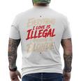 Alles Was Ich Liebe Ist Illegal Teuer Oder Blond T-Shirt mit Rückendruck