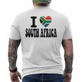 Drapeau Rétro En Forme De Cœur Avec Inscription I Loveouth Africa T-shirt imprimé au dos