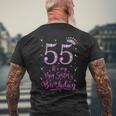 55 Es Ist Der Geburtstag Meiner Großenchwester Rosa Krone 55 Jahre Alt T-Shirt mit Rückendruck Geschenke für alte Männer