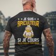 Abeille Je Cours Tu Devrais Le Faire Aussi Drôle Apiculteur T-shirt imprimé au dos Cadeaux pour les vieillards