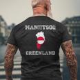 Bandera Retro Maniitsoq De Groenlandia Envejecida Camiseta Hombre Estampado Espalda Regalos para ancianos