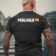 De La Ciudad De Málaga Con La Bandera De España T-shirt imprimé au dos Cadeaux pour les vieillards
