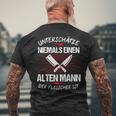 Fleischer Metzgerchlachtenchlachter Geschenk T-Shirt mit Rückendruck Geschenke für alte Männer