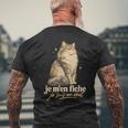 Je M'en Fiche Jeuis Un Chat Humour T-shirt imprimé au dos Cadeaux pour les vieillards