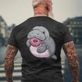 Lamantin Mignon En Forme De Beignet T-shirt imprimé au dos Cadeaux pour les vieillards