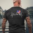 Lasegaskyline Herzschlag Nevada Usa Poker Herz Lasegas T-Shirt mit Rückendruck Geschenke für alte Männer