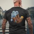 Lustiges Faultier Boulder Klettern Geschenk T-Shirt mit Rückendruck Geschenke für alte Männer