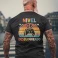 Nivel 6 Desbloqueado Gamer 6 Años Niño Nivel 6 Unlocked Camiseta Hombre Estampado Espalda Regalos para ancianos