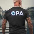 Opa Occhio Greco Papà Nonno Festa Del Papà Maglia A Manica T-shirt da uomo con stampa posteriore Regalos para ancianos