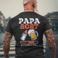 Papa 2027Chwangerschafterkünden Papa 2027 Loading T-Shirt mit Rückendruck Geschenke für alte Männer