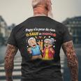 Papy A Peur De Rien Mamie Cadeau Grand Père Idée Parent T-shirt imprimé au dos Cadeaux pour les vieillards