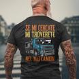 Regalo Camionista Camion Divertente Papà T-shirt da uomo con stampa posteriore Regalos para ancianos