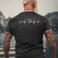 Retro Bassschlüssel Herzschlag Bass Notenschlüssel Bassist T-Shirt mit Rückendruck Geschenke für alte Männer
