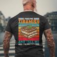 Retro Fütternie Mich Tiramisu-Lustigesprichwort T-Shirt mit Rückendruck Geschenke für alte Männer