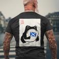 Schottische Flagge Herren Damen Kinderchottland T-Shirt mit Rückendruck Geschenke für alte Männer