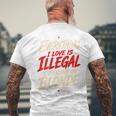 Alles Was Ich Liebe Ist Illegal Teuer Oder Blond T-Shirt mit Rückendruck Geschenke für alte Männer