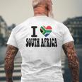 Drapeau Rétro En Forme De Cœur Avec Inscription I Loveouth Africa T-shirt imprimé au dos Cadeaux pour les vieillards