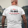 Signature Humour 70 Ans Àigner 70 Ans Anniversaire T-shirt imprimé au dos Cadeaux pour les vieillards