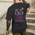 55 Es Ist Der Geburtstag Meiner Großenchwester Rosa Krone 55 Jahre Alt T-Shirt mit Rückendruck Geschenke für Ihn