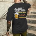 Buveur De Bière Drôle Je Ne Bois De La Bière Que 3 Jours Paremaine T-shirt imprimé au dos Cadeaux pour lui