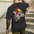 Dumme Katze Mit Lutscher-Meme T-Shirt mit Rückendruck Geschenke für Ihn