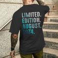 Édition Limitée Août 1974 Retrointage 1974 T-shirt imprimé au dos Cadeaux pour lui