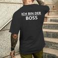 Ich Bin Der Boss Lustigerpruch Für Kinder Und Erwachsene T-Shirt mit Rückendruck Geschenke für Ihn
