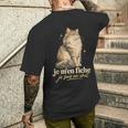 Je M'en Fiche Jeuis Un Chat Humour T-shirt imprimé au dos Cadeaux pour lui