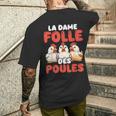 La Dame Folle Des Poules Amoureux Éleveur Ferme T-shirt imprimé au dos Cadeaux pour lui