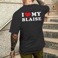 I Love My Blaise J'aime Mon Blaise T-shirt imprimé au dos Cadeaux pour lui