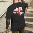 Nordirland Flagge Nordirland Reise Nordirland T-Shirt mit Rückendruck Geschenke für Ihn