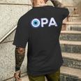 Opa Occhio Greco Papà Nonno Festa Del Papà Maglia A Manica T-shirt da uomo con stampa posteriore Regalos para él