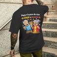 Papy A Peur De Rien Mamie Cadeau Grand Père Idée Parent T-shirt imprimé au dos Cadeaux pour lui