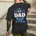 Primaolta Papà Gravidanza Promosso A Padre È Un Maschio T-shirt da uomo con stampa posteriore Regalos para él